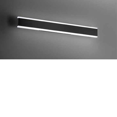 KANTE Nástěnné svítidlo, základna hliník, povrch bílá/černá, dif. plast opál, LED 16W/1200lm, 24W/1920lm, 32W/2560lm, přepín. CCT teplá 3000K/neutr 4000K/denní 6000K, stmív. TRIAC., Ra80, 230V, IP20, rozměry dle typu, svítí nahoru/dolů.