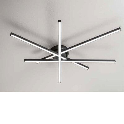 SYNCRO Stropní svítidlo, těleso kov, povrch bílá/černá, dif plast opál, LED 58W, 4060lm, přepín CCT teplá 3000K-neutr 4000K-denní 6000K, stmív., Ra80, 230V, IP20, tř.1, rozměry 900x100x700mm.