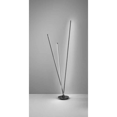 TWINS Stojací lampa, nastav. směr svícení, těleso kov, povrch bílá/černá, difuzor plast opál, LED 47W, 3760lm, teplá 3000K, dotyk stmívání, 230V, IP20, tř.3, rozměry d=260mm, h=1800mm.