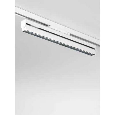 BINARIO Lištové svítidlo buňkové do 3F lišty, nastav. směr svícení, hliník, bílá, LED 30W, 2083lm, přepín CCT teplá 3000K-neutr 4000K-denní 6000K, vyzař. úhel 43°, Ra82, 230V, IP20, tř.1, rozměry 550x110x40mm