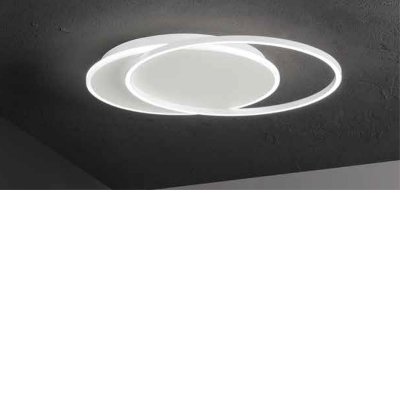 ORBIT Nástěnné nebo stropní svítidlo, těleso hliník, povrch bílá mat, dif plast opál, LED 60W, 4200lm, teplá 3000K, stmív. TRIAC, Ra80, 230V, IP20, rozměry 675x65mm, svítí nahoru/dolů.