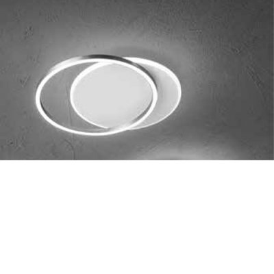 ORBIT Nástěnné nebo stropní svítidlo, těleso hliník, povrch bílá mat + šedá, dif plast opál, LED 60W, 4200lm, teplá 3000K, stmív. TRIAC, Ra80, 230V, IP20, rozměry 675x65mm, svítí nahoru/dolů.
