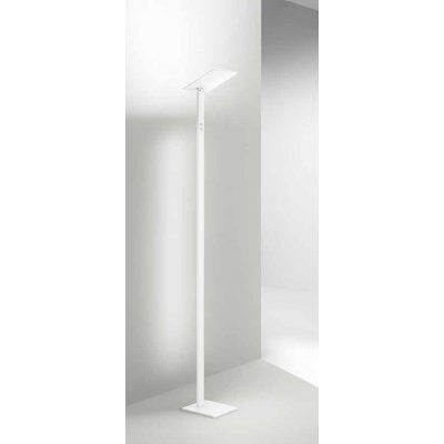 QUANDRA Stojací lampa, nast. směr svícení, těleso hliník, povrch bílá, dif plast opál, LED 24W+10W, 2160lm+900lm, dotyk CCT teplá 3000K-denní 6000K, stmívání, 230V, IP20, tř.3, rozměry 190x240mm, h=1800mm.