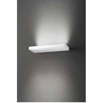 BED Nástěnné svítidlo, těleso hliník, povrch bílá mat, dif. plast opál, LED 16W/1280lm, 22W/1760lm, 28W/2240lm, teplá 3000K, Ra90, 230V, IP20, tř.1, rozměry dle typu, svítí nahoru/dolů.