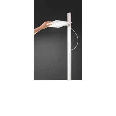 RADIANTE Stojací lampa, nast. směr svícení, těleso hliník, povrch bílá, dif plast opál, LED 24W, 2160lm, dotyk CCT teplá 3000K-denní 6000K, stmívání, 230V, IP20, tř.3, rozměry 190x240mm, h=1790mm.