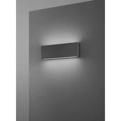 POCKET Nástěnné venkovní svítidllo, těleso kov, povrch černá grafit/šedá, dif. sklo, LED 7W/560lm, 24W/1920lm, přepín CCT teplá 2700K-3200K-neutr 4000K, Ra80, 230V, IP65, tř.1, rozměry dle typu, svítí nahoru/dolů.