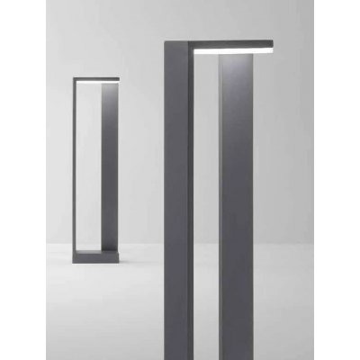 QUAD Sloupkové svítidlo, těleso hliník, povrch černá antracit, dif. plast opál, LED 10W, 800lm, teplá 3000K, Ra80, 230V, IP65, tř.1, rozměry 150x600x55mm, svítí dolů.