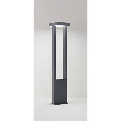 KAPP Sloupkové svítidlo, těleso hliník, povrch černá antracit/sv. šedá, dif. plast opál, LED 14W, 1120lm, teplá 3000K, Ra80, 230V, IP65, tř.1, rozměry 120x140mm, h=650mm, svítí dolů.