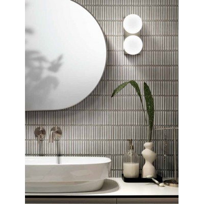 DOT Stropní svítidlo, těleso hliník, povrch šedá, difuzor sklo opál, LED 2x8W, 2x856lm, teplá 3000K, Ra90, 230V, IP40, tř.1, rozměry d=100mm, základna 100x210mm.