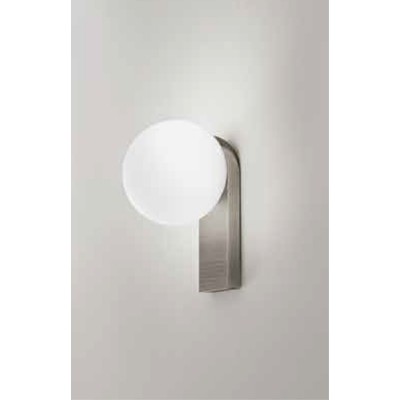TALIA Nástěnné svítidlo, těleso hliník, povrch bílá/šedá/mosaz, difuzor sklo opál, LED 8W, 956lm, teplá 3000K, Ra90, 230V, IP44, tř.1, rozměry d=130mm, základna 142x220x17mm.