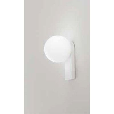 TALIA Nástěnné svítidlo, těleso hliník, povrch bílá, difuzor sklo opál, LED 8W, 956lm, teplá 3000K, Ra90, 230V, IP44, tř.1, rozměry d=130mm, základna 142x220x17mm.