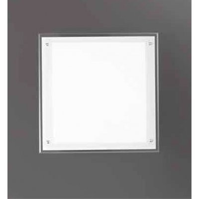 PLAIN Stropní svítidlo, základna kov, povrch chrom, dif. sklo opál lesk, LED 20W/1600lm, 30W/2400lm, 40W/3200lm,  přepín. CCT teplá 3000K-neutr 4000K, Ra80, 230V, IP20, tř.1, rozměry dle typu.