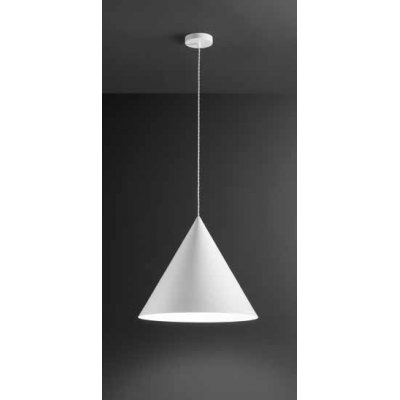 ICONIC Závěsné svítidlo, těleso kov, povrch bílá, pro žárovku 1x60W, E27, 230V, IP20, tř.1, rozměry d=400mm, h=330mm, vč závěs kabelu s textil úpletem l=3000mm, lze zkr.