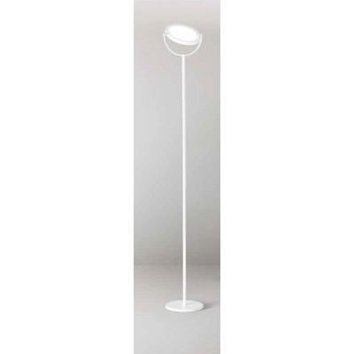 PLATO Stojací lampa, nastav. směr svícení, těleso kov, povrch bílá, difuzor plast opál, LED 30W, 2968lm, teplá 3000K, dotyk stmívání, Ra80, 230V, IP20, tř.3, rozměry d=230mm, h=1900mm.