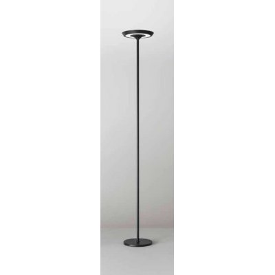 BALANCE Stojací lampa, těleso kov, povrch bílá/černá, difuzor plast opál, LED 25W, 2376lm, teplá 3000K, dotyk stmívání, Ra80, 230V, IP20, tř.3, rozměry d=270mm, h=1800mm, svítí nahoru/dolů.