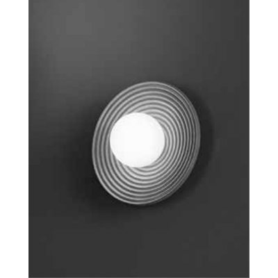 HUEVO Stropní svítidlo, těleso kov, povrch šedá, difuzor sklo opál, pro žárovku 1x20W, E27, 230V, IP20, tř.1, rozměry d=285mm, h=152mm.