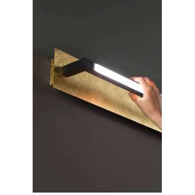 FOGLIA Nástěnné svítidlo, nast. směr svícení, těleso hliník, povrch černá a zlatá, dif. plast opál, LED 12W/960lm, 18W/1440lm, přepín. CCT teplá 2700K-3000K-neutr 4000K, Ra80, 230V, IP20, rozměry dle typu.