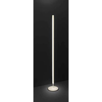 RAY Stojací lampa, těleso kov, povrch krémová lesk, difuzor plast opál, LED 25W, 2000lm, teplá 3000K, dotyk stmívání, Ra80, 230V, IP20, tř.3, rozměry d=220mm, h=1600mm.