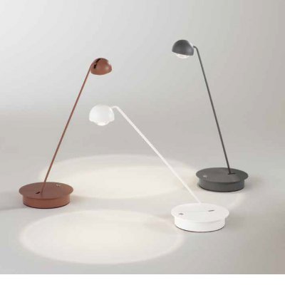 LYRA Stolní lampa, nast. směr svícení, těleso kov, povrch černá antracit/bílá/hnědá, dif sklo, LED 7W, 688lm, dotyk CCT přepín teplota teplá 3000K-6000K, stmív, Ra90, 230V, IP20, tř.3, rozměry d=60mm, h=470mm.