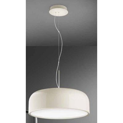 VELIA Závěsné svítidlo, kov, krémová lesk, dif. plast opál, LED 40W+10W, 3200lm, přepín. CCT teplá 2700K/3000K-neutr 4000K, Ra90, 230V, IP20, tř.1, d=600mm, h=220mm, vč závěs la, svítí nahoru/dolů.