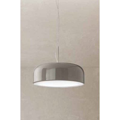 VELIA Závěsné svítidlo, kov, šedá lesk, dif. plast opál, LED 40W+10W, 3200lm, přepín. CCT teplá 2700K/3000K-neutr 4000K, Ra90, 230V, IP20, tř.1, d=600mm, h=220mm, vč závěs la, svítí nahoru/dolů.