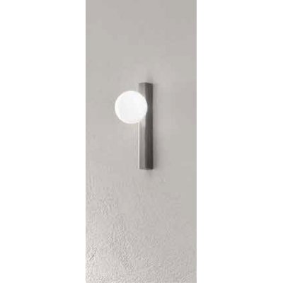 SNOOKY Stropní nebo nástěnné svítidlo, těleso kov, povrch šedá, difuzor sklo opál, pro žárovku 1x9W, G9, 230V, IP40, tř.1, rozměry 270x135x30mm, difuzor: d=100mm.