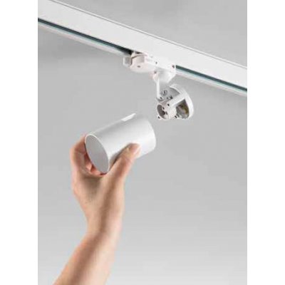 BINARIO Bodové svítidlo do 3F lišty, nast. směr svícení, těleso hliník, povrch bílá mat/černá mat, pro žárovku 1x35W, GU10, 230V, IP20, tř.1, rozměry d=53mm, h=120mm, BEZ STÍNÍTKA