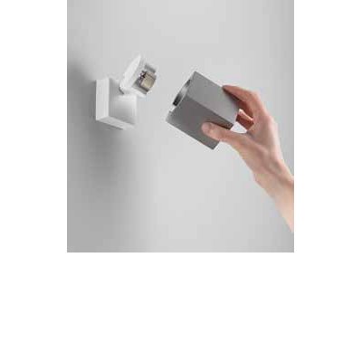 PIN Nástěnné svítidlo, čtvercové, nast. směr svícení, těleso kov, povrch bílá/černá, pro žárovku 1x35W, GU10, rozměry 60x60x95mm, stínítko SAMOSTANĚ