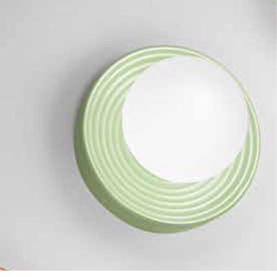 CERAMIC Stropní nebo nástěnné svítidlo, základna kov a keramika, povrch zelená lesk, dif sklo opál, pro žárovku 1x28W, G9, 230V, IP20, tř.1, rozměry d=220mm, h=225mm.