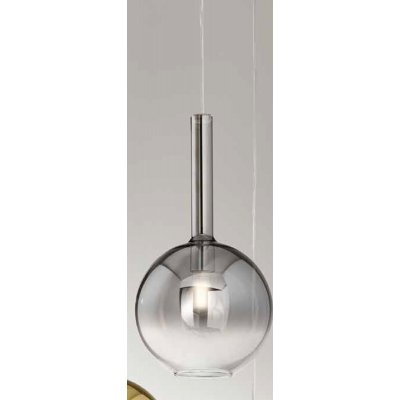 LOLLIPOP Závěsné svítidlo, základna kov, povrch chrom, stínítko sklo kouřové/jantarové/zlaté/zelené/měděné, pro žárovku 1x40W, E27, 230V, IP20, tř.1, rozměry dle typu, vč závěs kabelu l=2500mm, lze zkr.