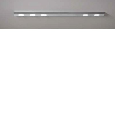 BOTTONE Stropní nebo nástěnné svítidlo, těleso hliník, povrch matný, pro žárovku 5x15W, GX53, 230V, IP20, tř.1, rozměry 1200x25x100mm.