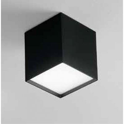 TRIC Stropní svítidlo, těleso hliník, povrch černá/bílá, difuzor plast opál, LED 10W, 800lm, teplá 3000K, Ra90, 230V, IP20, tř.1, rozměry 100x100x110mm.