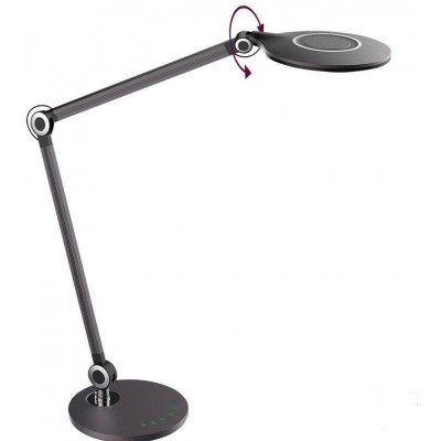 BELTIS 10W Stolní lampa, 2 ramena, nastav směr svícení, těleso kov a plast, povrch černá, LED 10W, 500lm, přepín teplota CCT teplá 3000K, neutrální 4500K, denní 6300K, stmív, 230V, IP20, tř.3, 540x670mm
