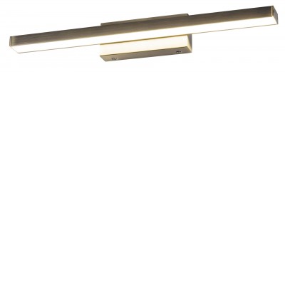 JOHN Nástěnné svítidlo, základna kov, povrch bronz, difuzor plast opál, LED 18W, neutrální 4000K, 1300lm, 230V, do koupelny IP44, tř.1. rozměry 627x80x70mm.