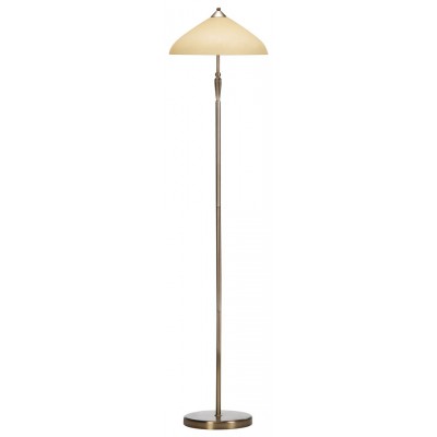 REGINA Stojací lampa, těleso kov, povrch bronz, stínítko sklo krémová, pro žárovku 1x60W, E27, 230V, IP20, tř.2, rozměry d=400mm, h=1660mm.