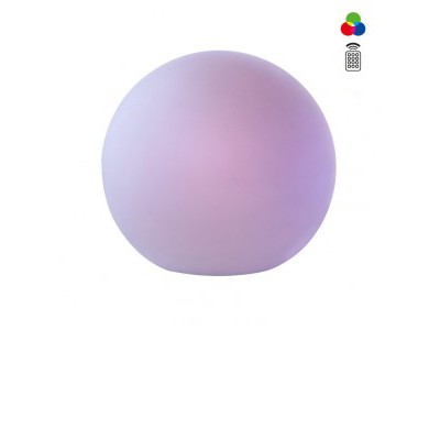 BALOO Zahradní svítidlo do záhonu, tvar koule, těleso polyetylen, barva bílá opál/imitace žula/barevný RGB LED, 1x23W E27/LED 2,5W, 230V, IP65, tř.2, rozměry dle typu