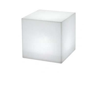 DADOS VÝPRODEJ Venkovní svítidlo do záhonu, tvar krychle, těleso polyetylen, barva bílá opál, 1x23W E27, 230V, IP65, tř.2, rozměry 380x380x380mm