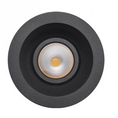 XENO LED 10W, IP65 Podhledové svítidlo, výklopné +-15°, těleso kov, povrch černá, kryt sklo, LED 10W, 1100lm, teplá 3000K, Ra80, 230V, IP65, rozměry d=115mm