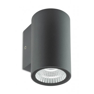 RAM Nástěnné venkovní svítidlo, těleso kov, povrch tmavě šedá, kryt sklo, LED 1x3W, 360lm, teplá 3000K, Ra82, 230V, IP65, tř.1 rozměry d=58,5mm, h=103mm, svítí dolů.