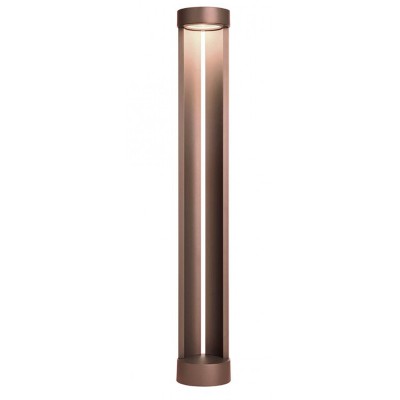 ZEUS Sloupkové venkovní svítidlo, těleso hliník, povrch tmavě hnědá, krycí plast čirý, LED 11,5W, teplá 3000K, 482lm, Ra80, 230V, IP54, tř.1, rozměry d=108mm, h=750mm.