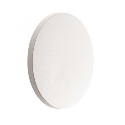 AURA Nástěnné venkovní svítidlo, nepřímé svícení, těleso plast bílá mat, dif plast opál, LED 8W, teplá 3000K, 680lm, 230V, IP65, tř.2, rozměry d=165mm, h=58mm.