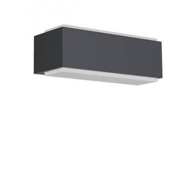 DASH Nástěnné venkovní svítidlo, těleso hliník, povrch tmavě šedá, difuzor plast opál, LED 15,5W, teplá 3000K, 795lm, 230V, IP65, tř.1, rozměry 360x68x75mm, svítí nahoru/dolů.