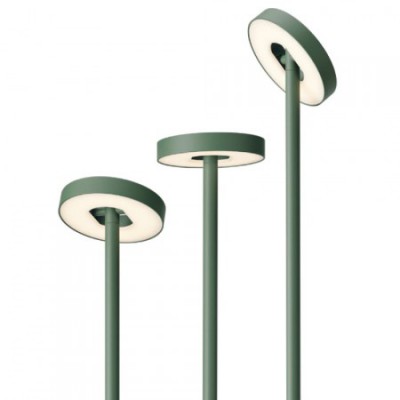 ELFIC Sloupkové svítidlo, nastavitelný sklon svícení, těleso hliník, barva tmavě šedá/rezivá/tmavě zelená, difuzor plast opál, LED 12W, teplá 3000K, 690lm, 230V, IP54, tř.1, rozměry d=110mm, výška dle typu, vč. bodce do záhonu.