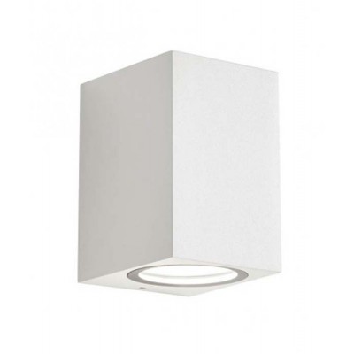 BRIO Nástěnné venkovní svítidlo, těleso hliník, povrch bílá mat, krycí sklo čiré, LED 6W, teplá 3000K, 492lm, 230V, IP54, tř.1, rozměry 69x101x78mm, svítí dolů.