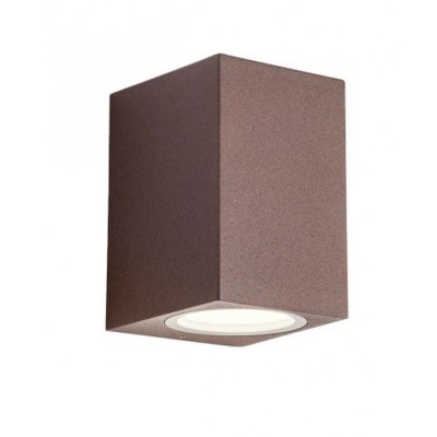 BRIO Nástěnné venkovní svítidlo, těleso hliník, povrch rezivá, krycí sklo čiré, LED 6W, teplá 3000K, 492lm, 230V, IP54, tř.1, rozměry 69x101x78mm, svítí dolů.
