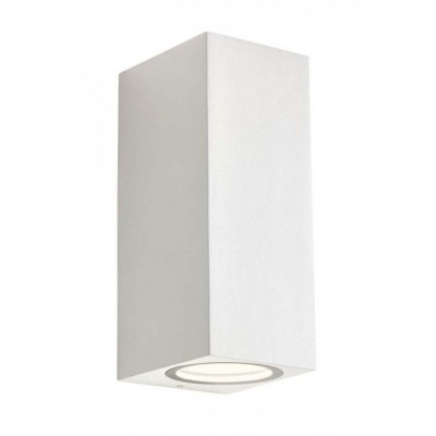 BRIO Nástěnné venkovní svítidlo, těleso hliník, povrch bílá mat, krycí sklo čiré, LED 10W, teplá 3000K, 798lm, 230V, IP54, tř.1, rozměry 69x162x78mm, svítí nahoru/dolů.