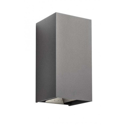 VARY Nástěnné venkovní svítidlo, těleso hliník, povrch tmavě šedá, krycí sklo čiré, LED 20W, neutrální 4000K, 1331lm, Ra80, 230V, IP54, rozměry 120x230x100mm, svítí nahoru/dolů