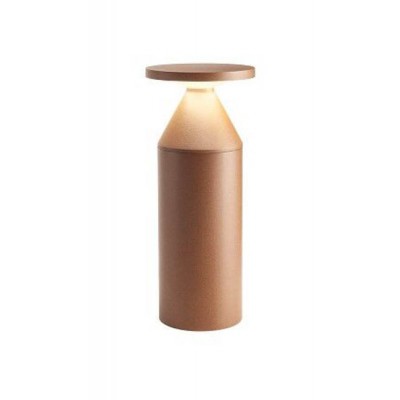 BIRO Sloupkové svítidlo, exteriérové, těleso hliník, povrch rezivě hnědá, LED 12W, 1552lm, teplá 3000K, 230V, IP65, tř.1, rozměry d=125mm, h=300mm.