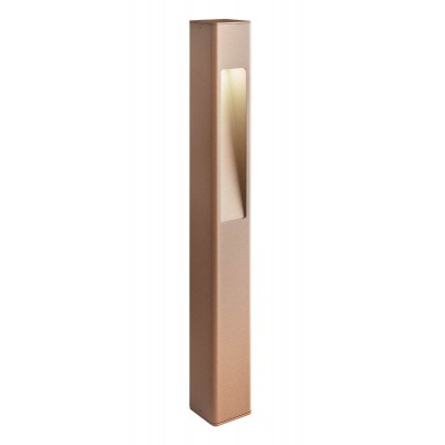 SOLO Sloupkové venkovní svítidlo, těleso hliník, povrch hnědá, krycí sklo čiré, pro žárovku 1x35W, GU10, IP65, tř.1, rozměry 85x85mm, h=700mm, svítí dolů.