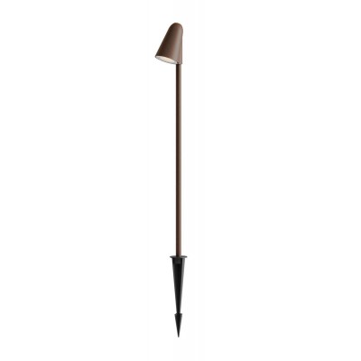 NIVALIS Sloupkové svítidlo, pro osvětlení záhonů s bodcem, těleso hliník, barva hnědá, krycí sklo čiré, LED 6,8W, 650lm, teplá 3000K, Ra80, 230V, IP65, tř.1, rozměry d=65mm, h=610mm, svítí dolů.